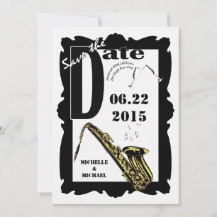 Retro-Stil-Jazz-Save-the-Date-Schwarz-Weiß-3 Save The Date