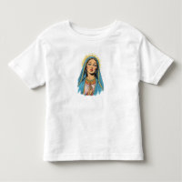 Retro-Stil-Jungfrau-Maria-Kinder-T-Shirt