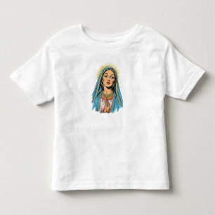 Retro-Stil-Jungfrau-Maria-Kinder-T-Shirt Kleinkind T-shirt