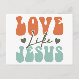 Retro-Stil | Liebe wie Jesus Postkarte