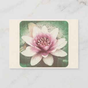 RETRO-STIL "LOTUS"-GESCHÄFTSKARTE AUF CREAM VISITENKARTE