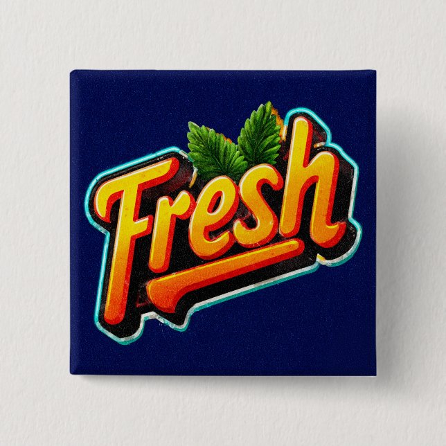 Retro-Stil Mintfrischer Pinback-Button Button (Vorderseite)