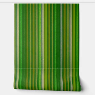 Retro-Stil mit grünem Olive Strip Tapete