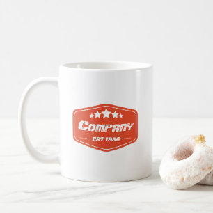 Retro-Stil mit Vintage-Orange-Logo-Kaffeetasse Kaffeetasse