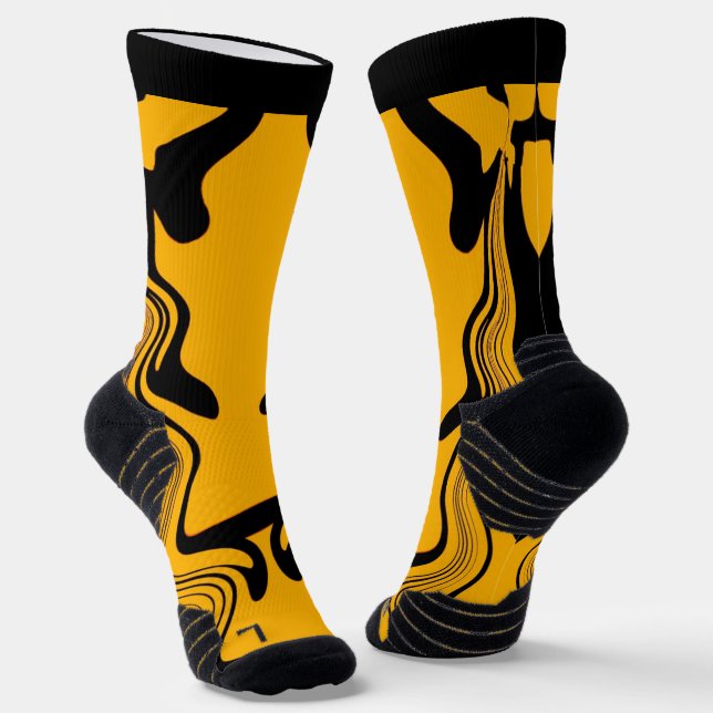 Retro-Stil-Motivations-Typografie-Zitat Socken (Gewinkelt)