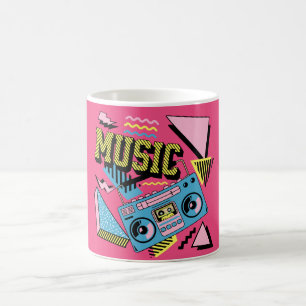 Retro-Stil Musik Boombox-Design Kaffeetasse