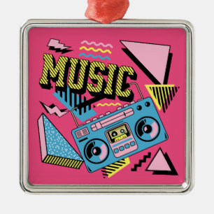 Retro-Stil Musik Boombox-Design Ornament Aus Metall