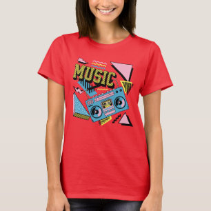 Retro-Stil Musik Boombox-Design T-Shirt