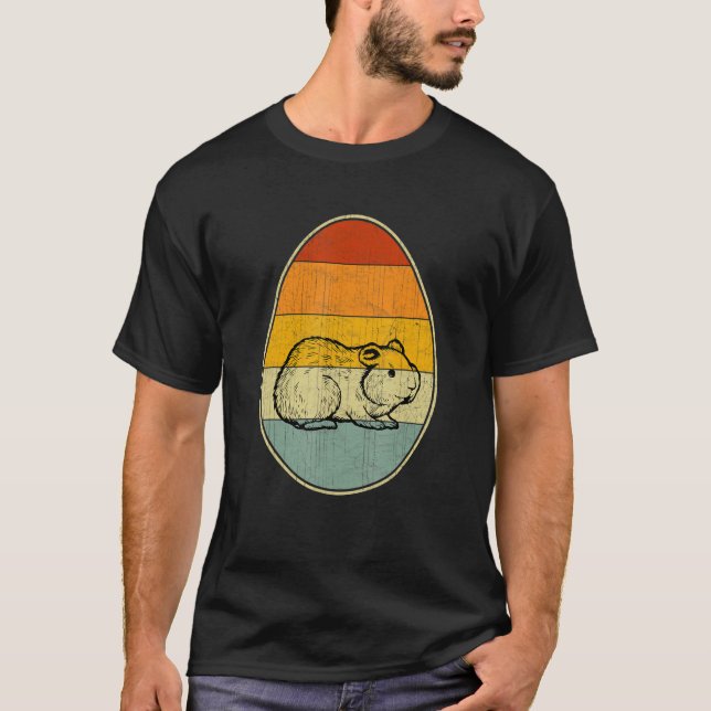Retro Stil Ostereier Grafische Osterhase T-Shirt (Vorderseite)