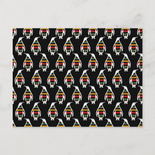 Retro-Stil Pinguin Vintage-Farben Tierliebhaber Postkarte
