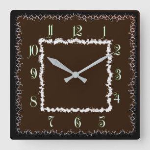 Retro-Stil Quadratische Wanduhr