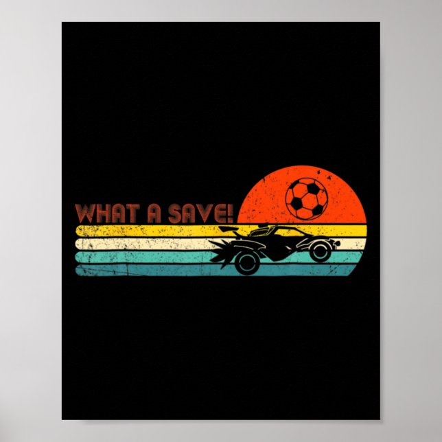 Retro-Stil-Rakete Rc-Fußballauto-Liga Lustiges Spi Poster (Vorne)