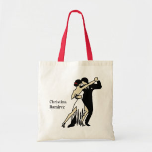 Retro-Stil Tango Dancers Tote Bag Tragetasche