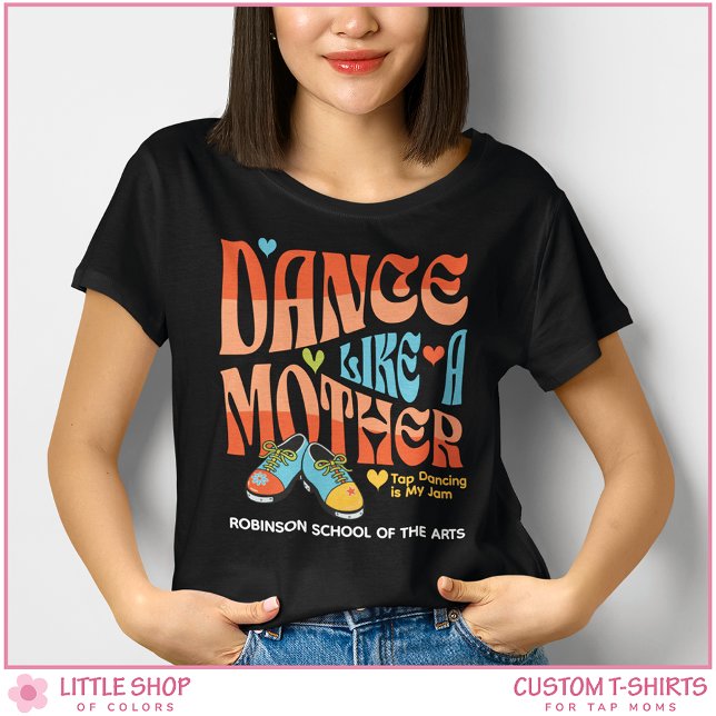 Retro Stil Tap Dance Mutter Anpassbar Tri-Blend Shirt (Von Creator hochgeladen)