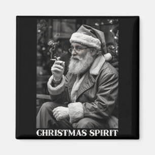 Retro-Stil Weihnachtsmann raucht Zigarette Weihnac Magnet