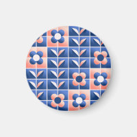 Retro stilisierte Blume: Mosaikmuster.