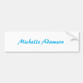 Retro Stilvoll Elegant Schlicht Sky Blue White Autoaufkleber