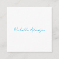 Retro Stilvoll Elegant Schlicht Sky Blue White