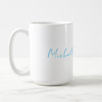Retro Stilvoll Elegant Schlicht Sky Blue White