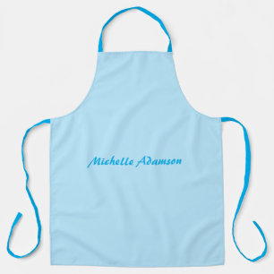 Retro Stilvoll Elegant Schlicht Sky Blue White Schürze