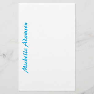 Retro stilvoll elegante einfache himmelblaue Weiße Briefpapier
