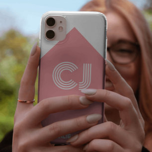 Retro Stilvoll Mit Monogramm, weiß und rot Case-Mate iPhone Hülle