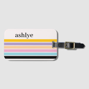 RETRO STILVOLLE MODERNE PERSONALISIERTE NAME GEPÄCKANHÄNGER