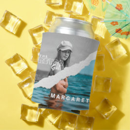 Retro Stilvolle Schwarz/Weiß Portrait Foto Display Dosenkühler