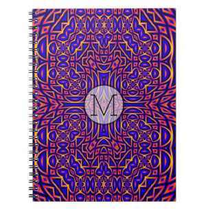 Retro stilvolles Kaleidoskop-Muster Notizblock