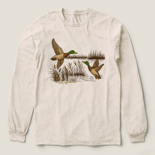 Retro-Stockenten Herbst 90er Vintage-Wasserwild Tri-Blend Shirt