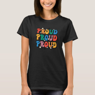 Retro Stolz Regenbogen Lgbt Flagge Schwul Lesbisch T-Shirt