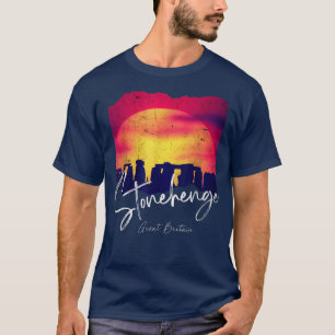 Retro Stonehenge England SouvenirStonehenge at Nig T-Shirt