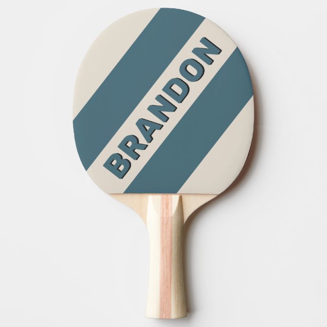 Retro Storm Drei fette Streifen mit Namen Tischtennis Schläger (Vorderseite)