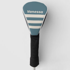 Retro Storm Drei-Quer-Streifendesign mit Namen Golf Headcover