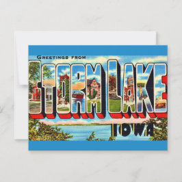 Retro Storm Lago Maggiore Postkarte