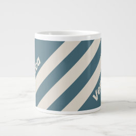 Retro Storm Three Stripes with Name Jumbo-Tasse