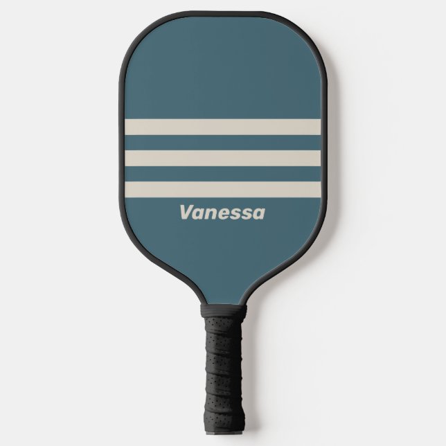 Retro Storm Three über Strike mit Name Pickleball Schläger (Vorderseite)