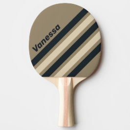 Retro Stormy Desert Angled Striping with Name Tischtennis Schläger