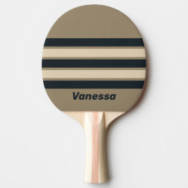 Retro Stormy Desert Three Across Stripe with Name Tischtennis Schläger