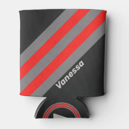 Retro Stormy Sky Stripes with Name Dosenkühler