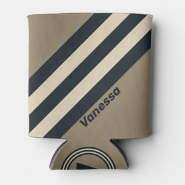 Retro Stormy Wüste Drei Streifen mit Namen Dosenkühler