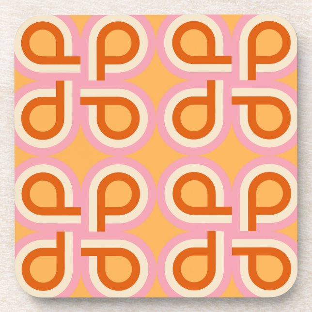 Retro-Strahlung Getränkeuntersetzer (Vorderseite)