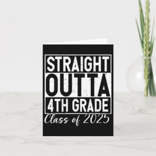 Retro Straight out 4. grade Abschluss Cl von 20 Karte