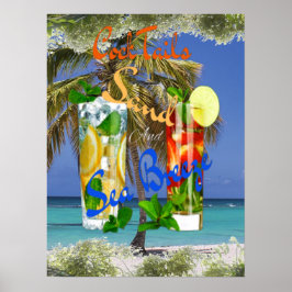 Retro-Strand-Cocktails Poster