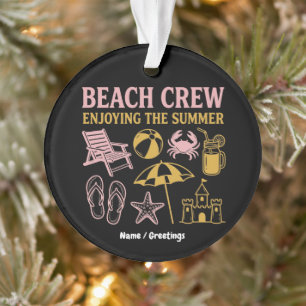 Retro-Strand-Crew Sommerferien Grafik Ornament