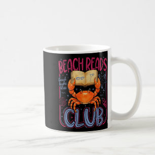Retro-Strand-Leseklub-Krabbe-Sommerferien-Buch Kaffeetasse