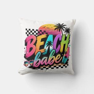 Retro-Strand-Schatz-Zitat Tropische Vibes Farbige Kissen