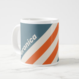 Retro-Strandleinen mit Namen Jumbo-Tasse