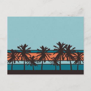 Retro-Strandpostkarte Postkarte