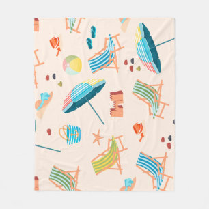 Retro-Strandtag-Flanelldecke Fleecedecke